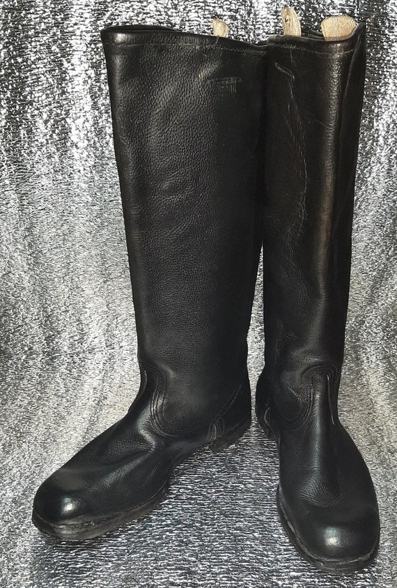 Military leather boots Soviet army USSR