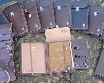 Military leather field bag officers army USSR