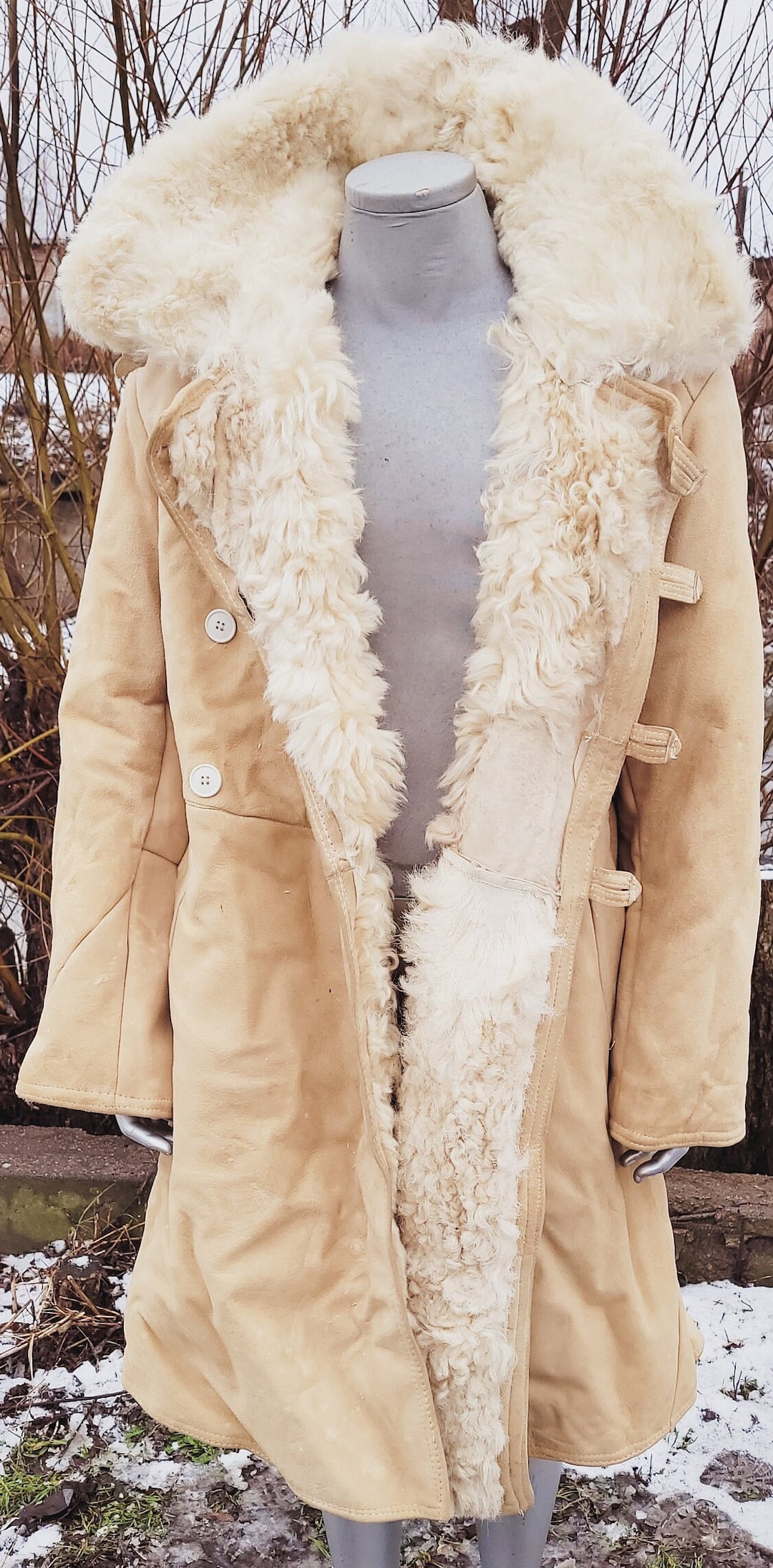 Vintage Rare Military Fur Coat BEKESH Natural Sheepskin USSR Etsy