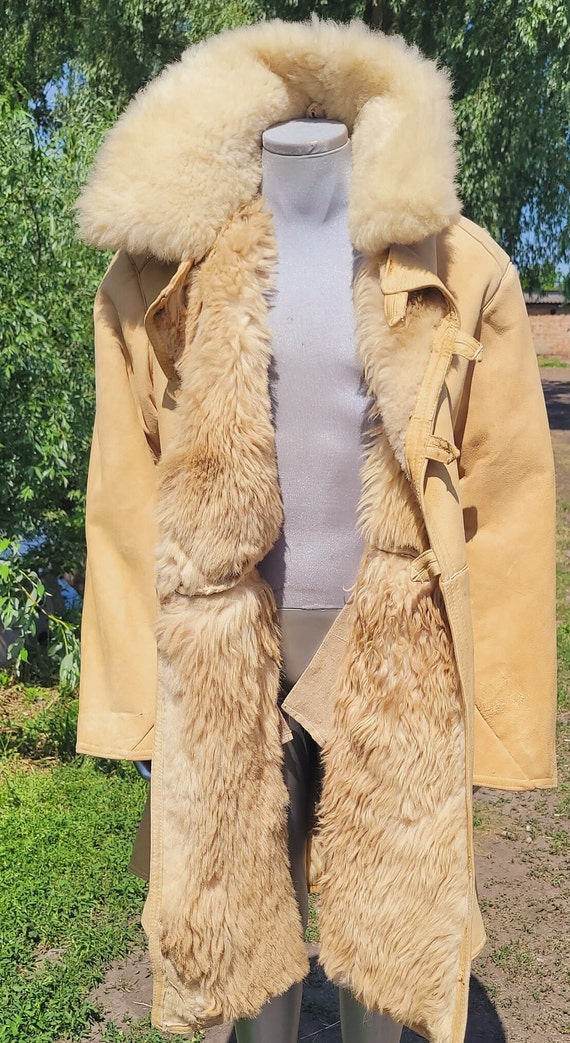 ソ連軍 実物 シープスキンコート бекеша ヴィンテージ本革シープスキンコート BEKESHA USSR - Etsy 日本