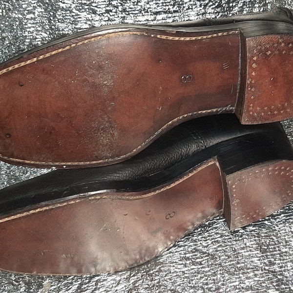 Vintage Leather Riding Boots 1940s