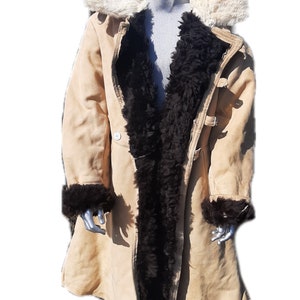 Military winter fur natural sheepskin coat officers USSR