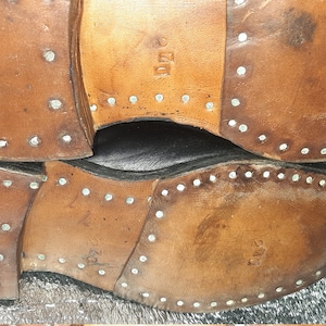 Vintage radzieckie skórzane buty armii ZSRR
