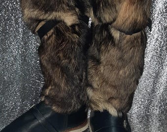 Botas de invierno de piel vintage de los años 70, calzado alto y cálido de la URSS, suela de fieltro, talla 44