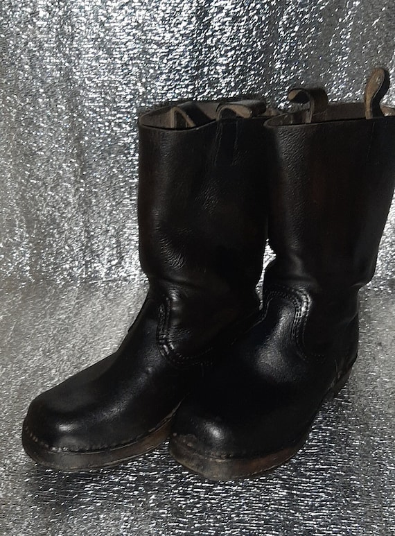 Vintage rare leather boots Red Army USSR 1930s - image 1