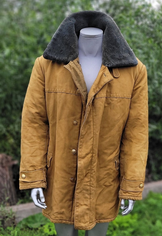 Vintage military combat jacket quilted jacket Red Arm… Gem