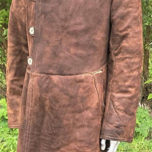 Military original winter fur coat natural sheepskin army USSR