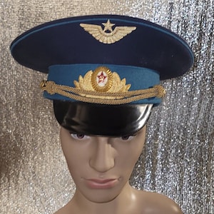 Vintage military cap pilots USSR Air Force