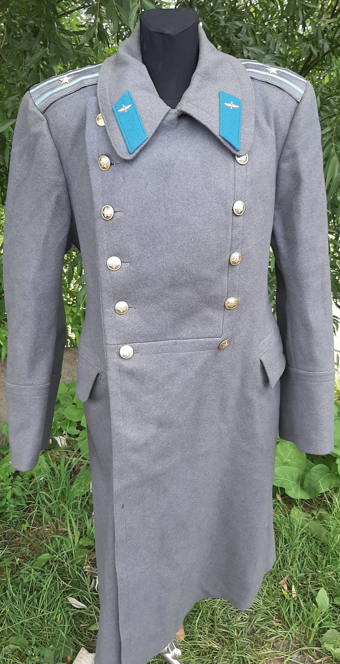 Soviet USSR Military Army Officer Gray Wool Overcoat Heavy Soviet USSR Military Army Officer Gray Wool Overcoat Heavy