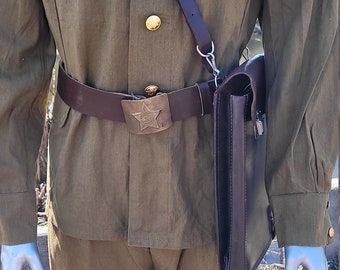 ソ連軍服兵士 + レザーフィールドバッグ + ソ連ベルト - Etsy 日本