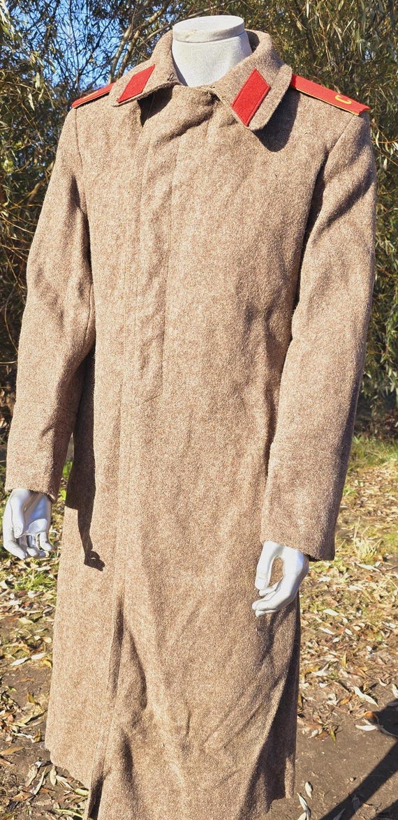 Vintage Military Original Military Woolen Coat Soviet Army Soldier