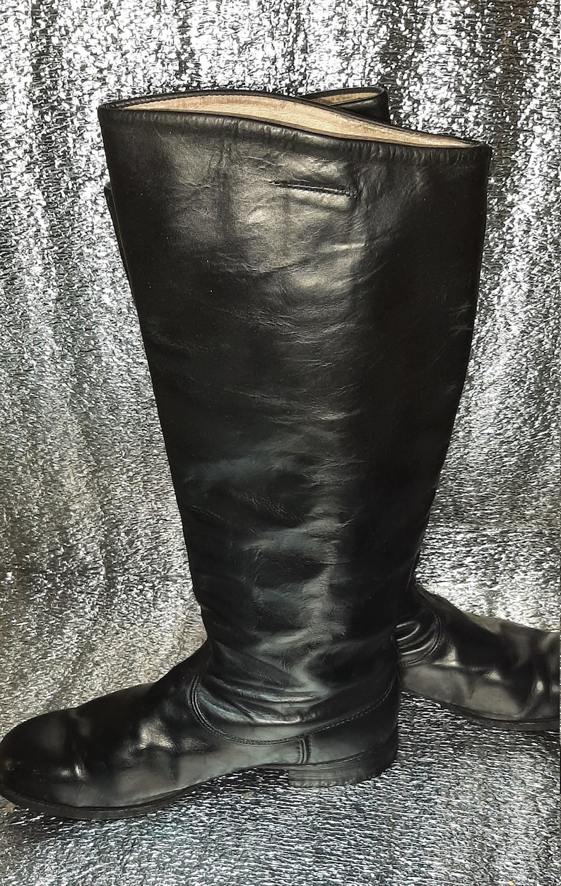 Sowjetische Militärlederchromstiefel UdSSR Bild 1