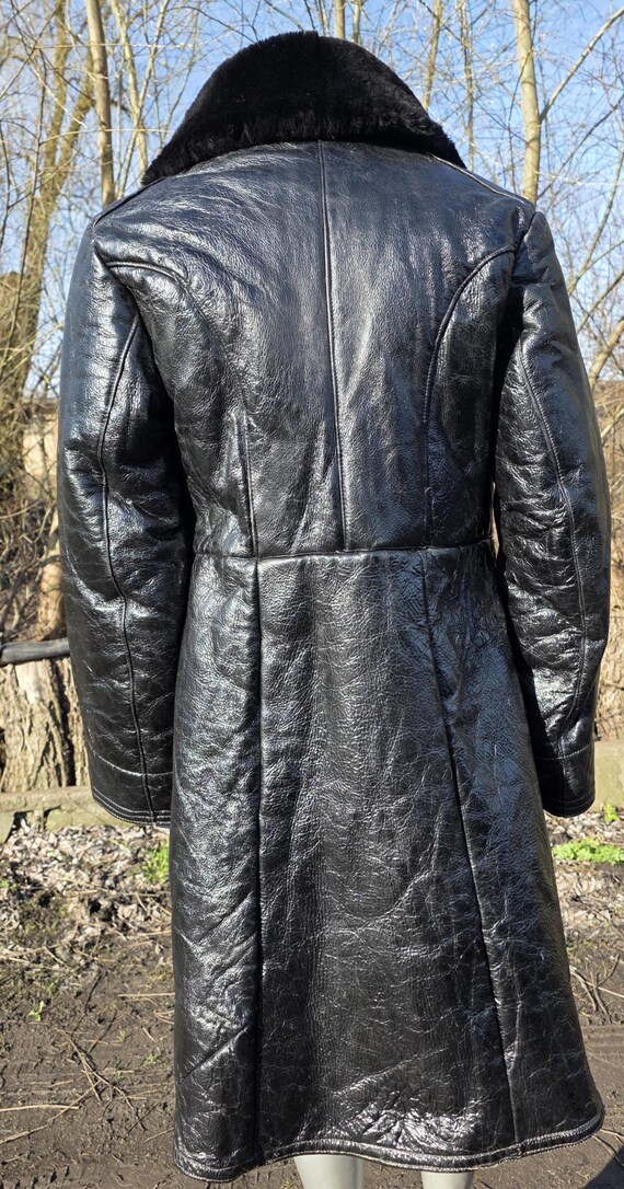 Rare Vintage Soviet USSR Tulup Sheepskin Coat, Long Winter Old-era