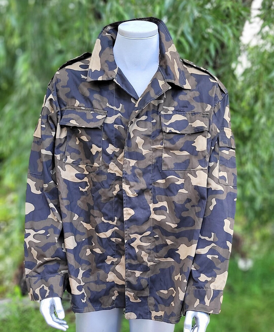 monogram camo jacket