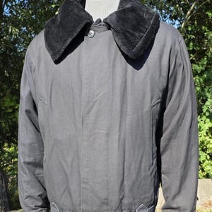 Military genuine original jacket black tanker USSR
