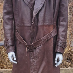Vintage military leather coat NKVD USSR