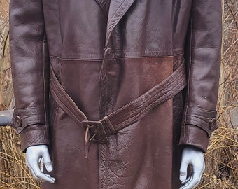 40s WWⅡ Vintage Dutch Army Trench Coat Vintage 1940s WW2 Military, Wool Coat Dutch Army, Army Trench Coat