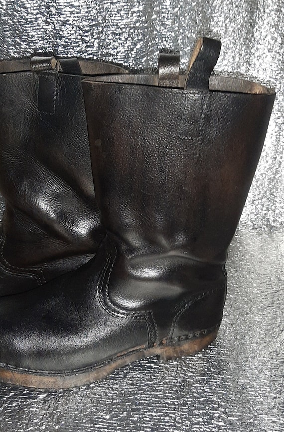 Vintage rare leather boots Red Army USSR 1930s - image 4