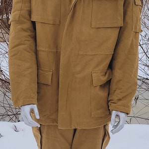 Vintage military combat winter uniform AFGANKA USSR army jacket and pants