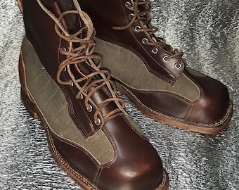 1950s-1960s ブーツ 44 Vintage 1950s 60s Tall Lace Leather Work Boots Size 7 3E - Etsy