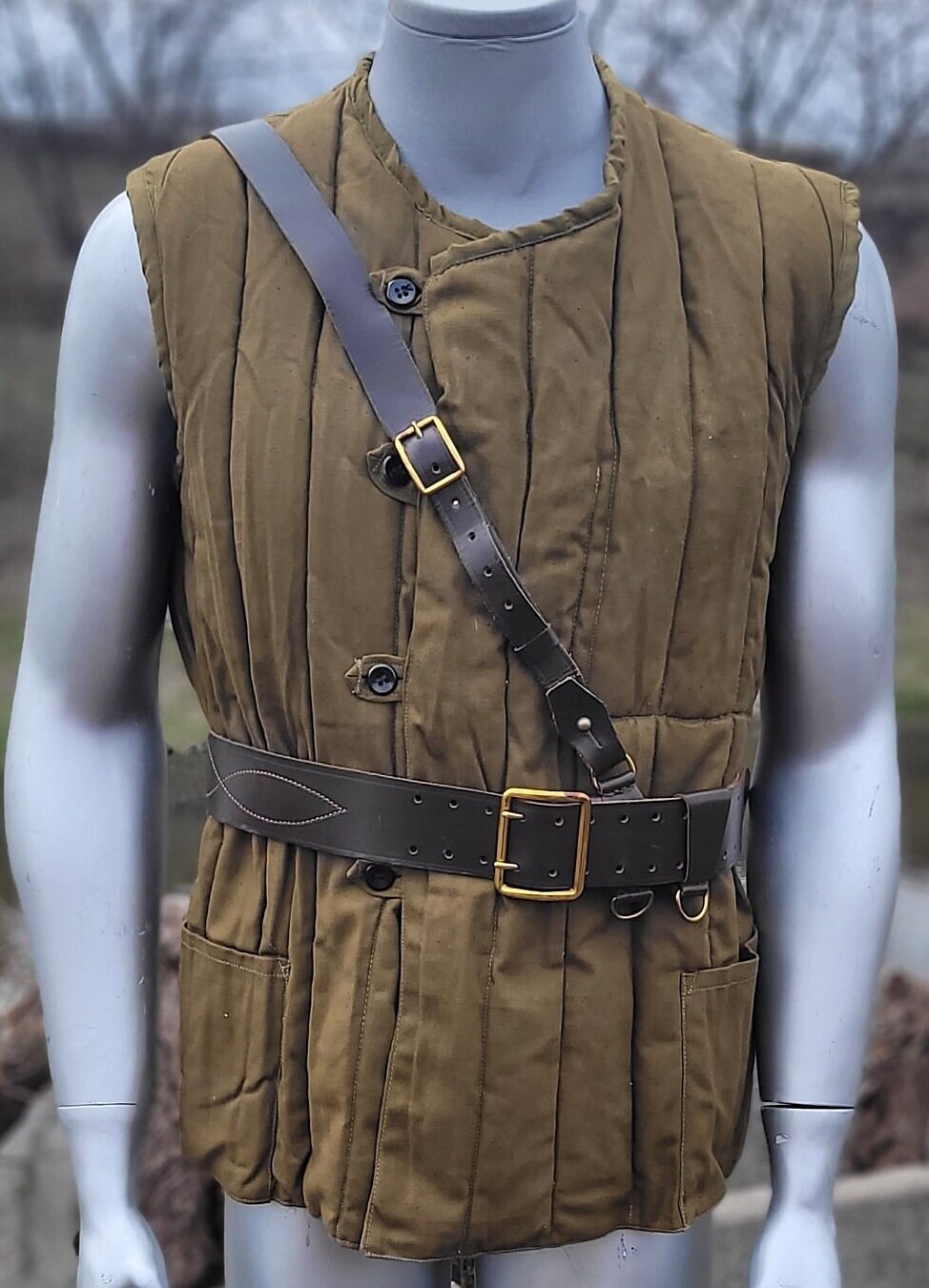 ジャケット・アウター Eaphi linen like belt vest ジャケット・アウター Eaphi linen like belt vest Eaphi linen like