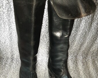 Herren Boot Kniehöhe Military Knight Kampf Offizier Leder Reitstiefel Vintage Herren Boot Kniehöhe Military Knight Kampf Offizier Leder Reitstiefel Vintage