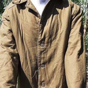 Giacca invernale trapuntata vintage, cappotto imbottito color kaki Heritage