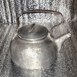 Vintage Soviet Aluminum Kettle, Rare USSR Tea Pot, 1940s