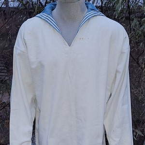 Vintage seltenes militärisches Marineuniformhemd Flankenarmee Navy UdSSR 1950er Jahre