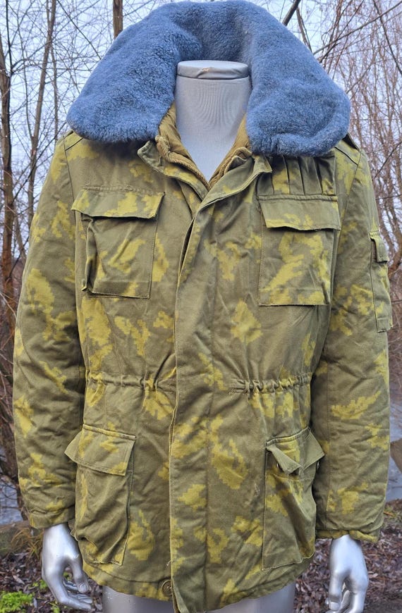 Vintage Military Camouflage Jacket Soviet Border Guards USSR