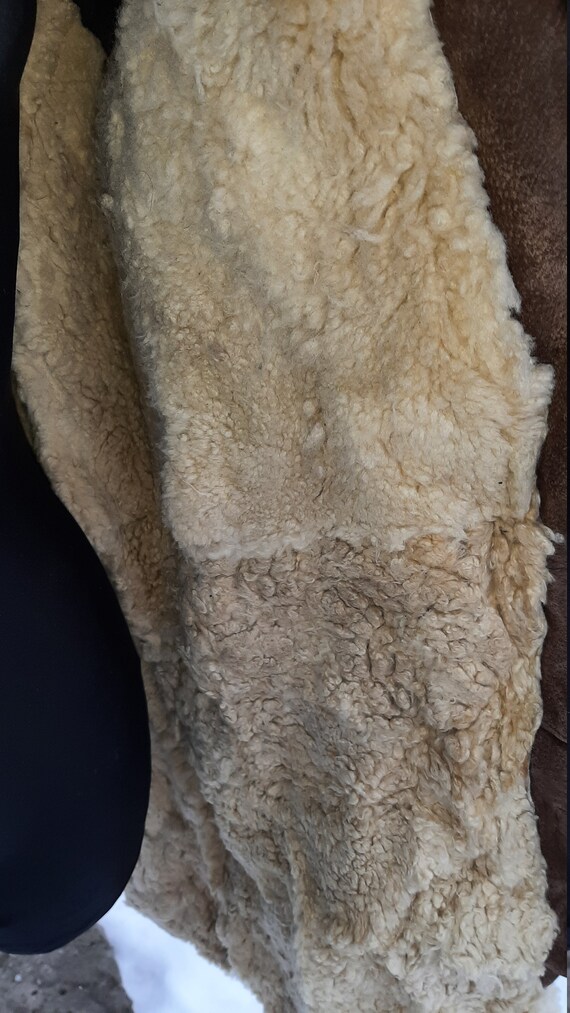 Vintage East German Sheepskin Winter Overcoat