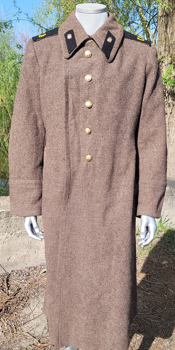 Military original winter woolen overcoat coat sold