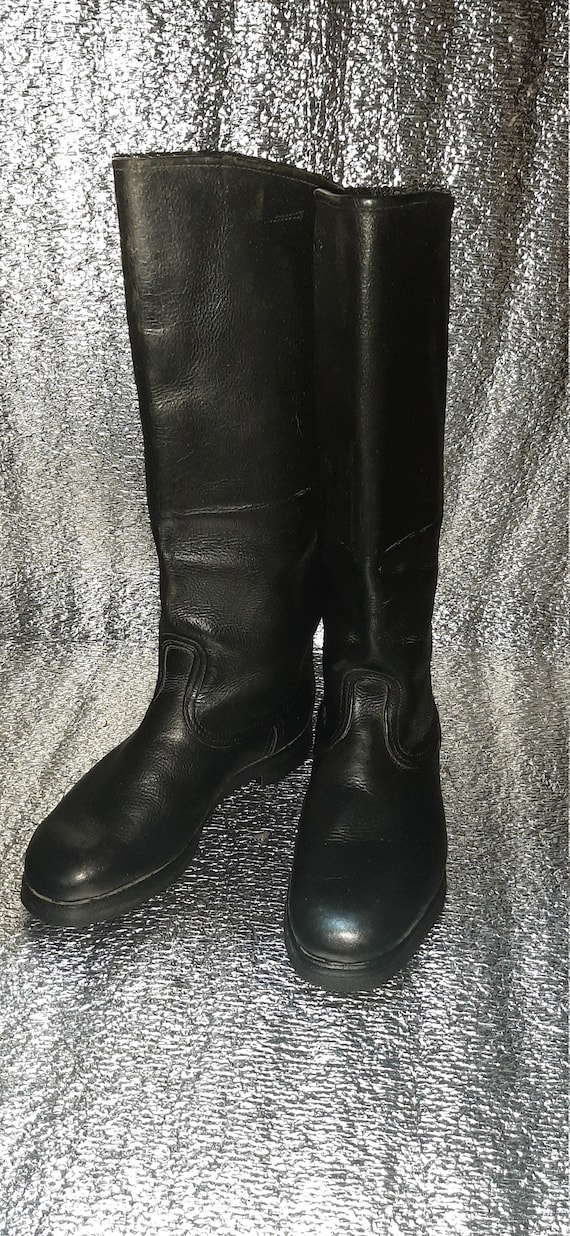 Soviet military yuft boots sole micropore officer… - image 1