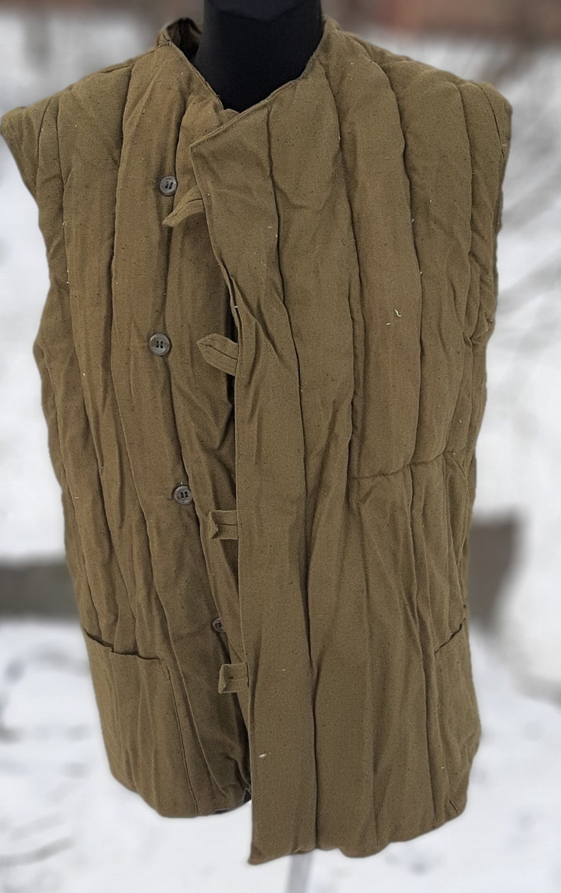 Soviet military jacket Telogreika FUFAIKA Russian army winter Etsy
