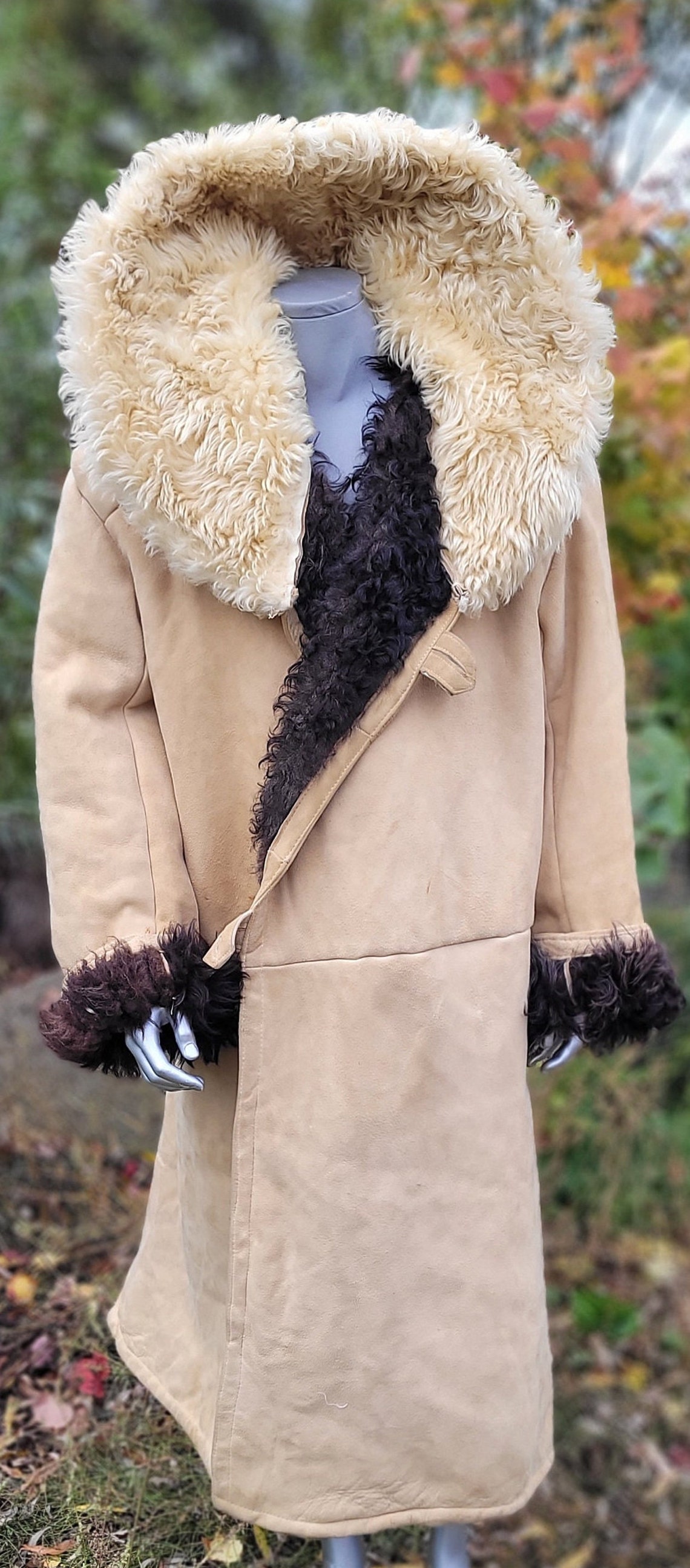 Vintage Rare Military Fur Coat Made Natural Sheepskin Huge - Etsy