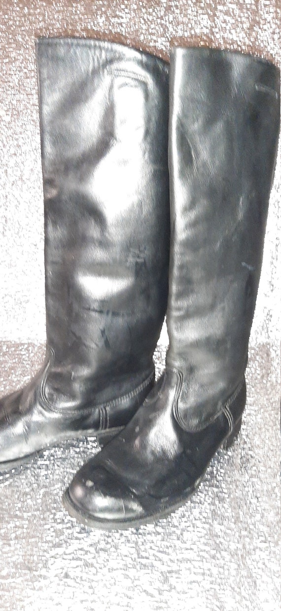 Chrome Boots Officer Soviet Army USSR - image 1