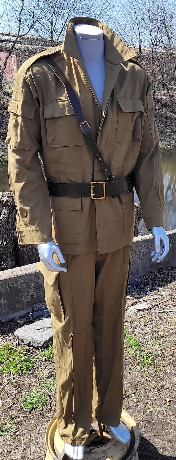 Soviet military uniform AFGHAN with leather office