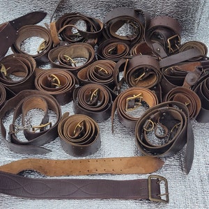Military original leather belt USSR army