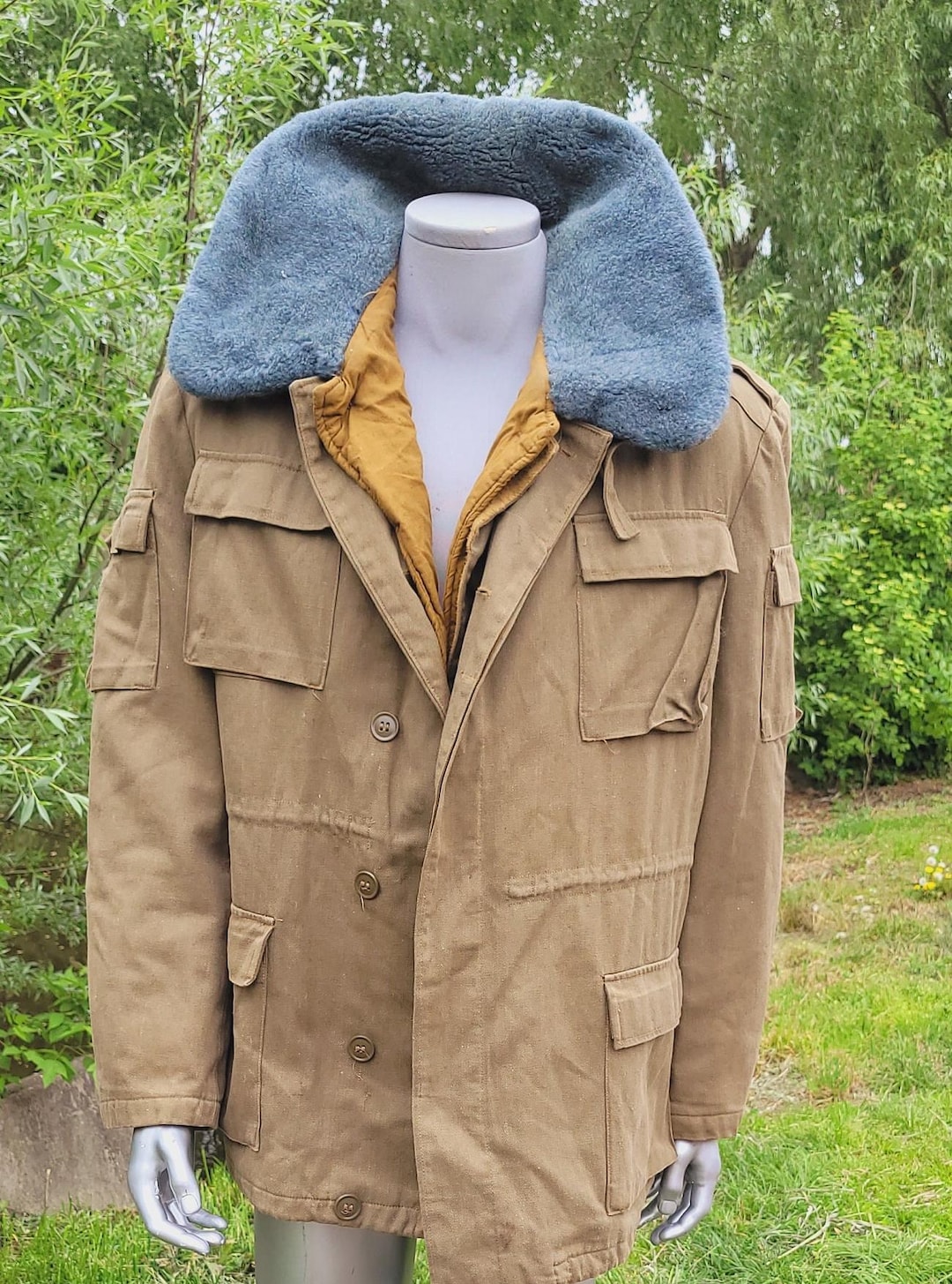 Military Winter Jacket Afghan With Pocket for Aistole USSR Army - Etsy