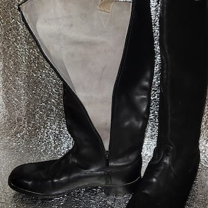 Seltene Vintage Militärstiefel aus Chrom mit seitlichem Reißverschluss, Oberkommando der UdSSR