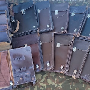 Military leather field bag officer army USSR