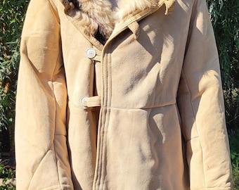 冬の毛皮のコート 天然シープスキン役員 BEKESHA ソ連 - Etsy 日本
