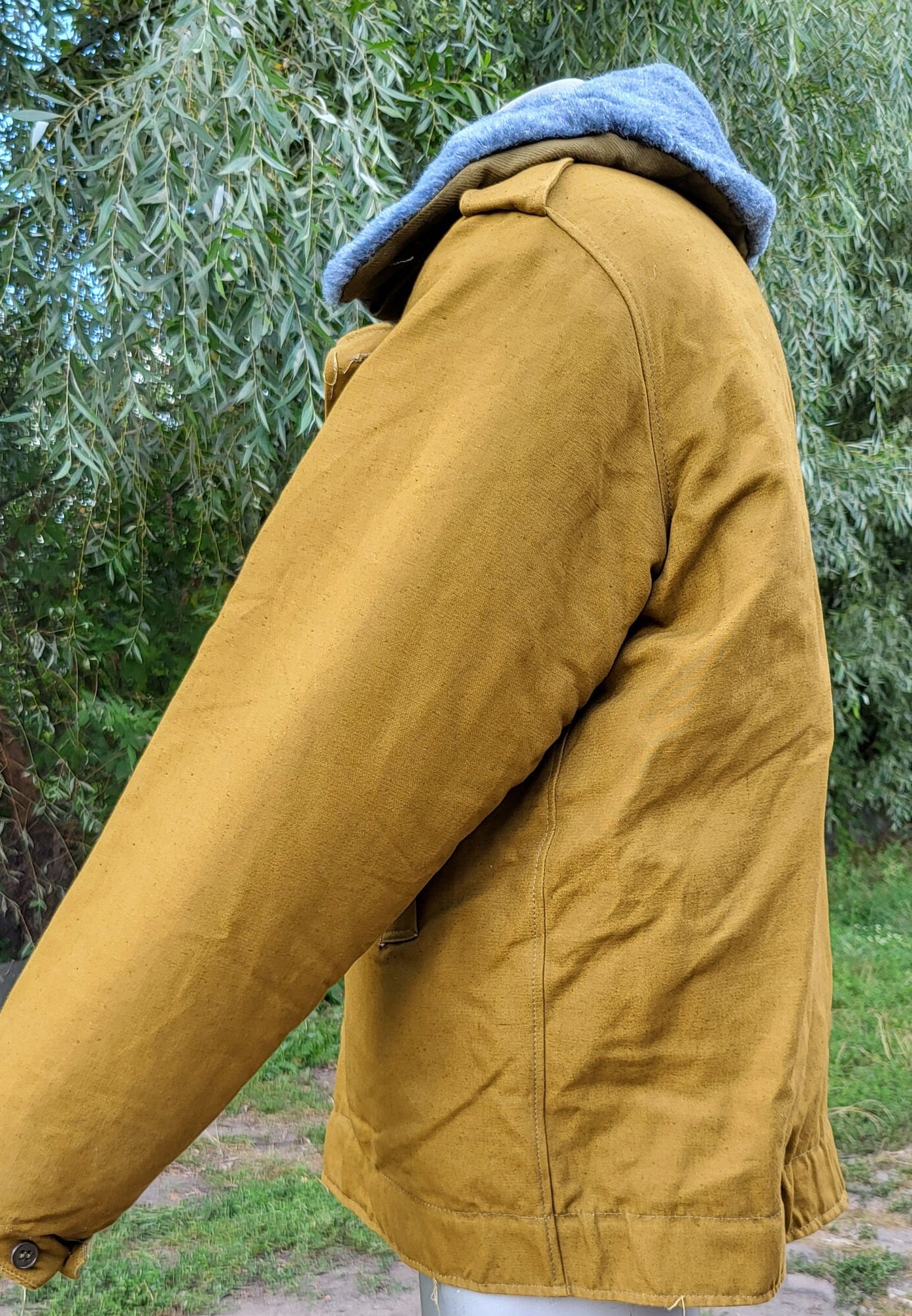 ジャケット・アウター 80s Russian military tankers jacket Military Winter Jacket Soviet Tanker USSR - Etsy