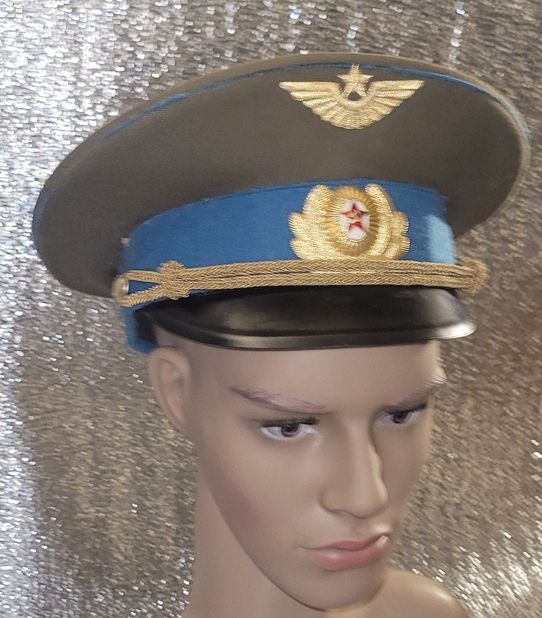 制帽 帽子 軍帽 旧ソ連 中古美品 B04544 ソビエト連邦 ソ連 連邦警察