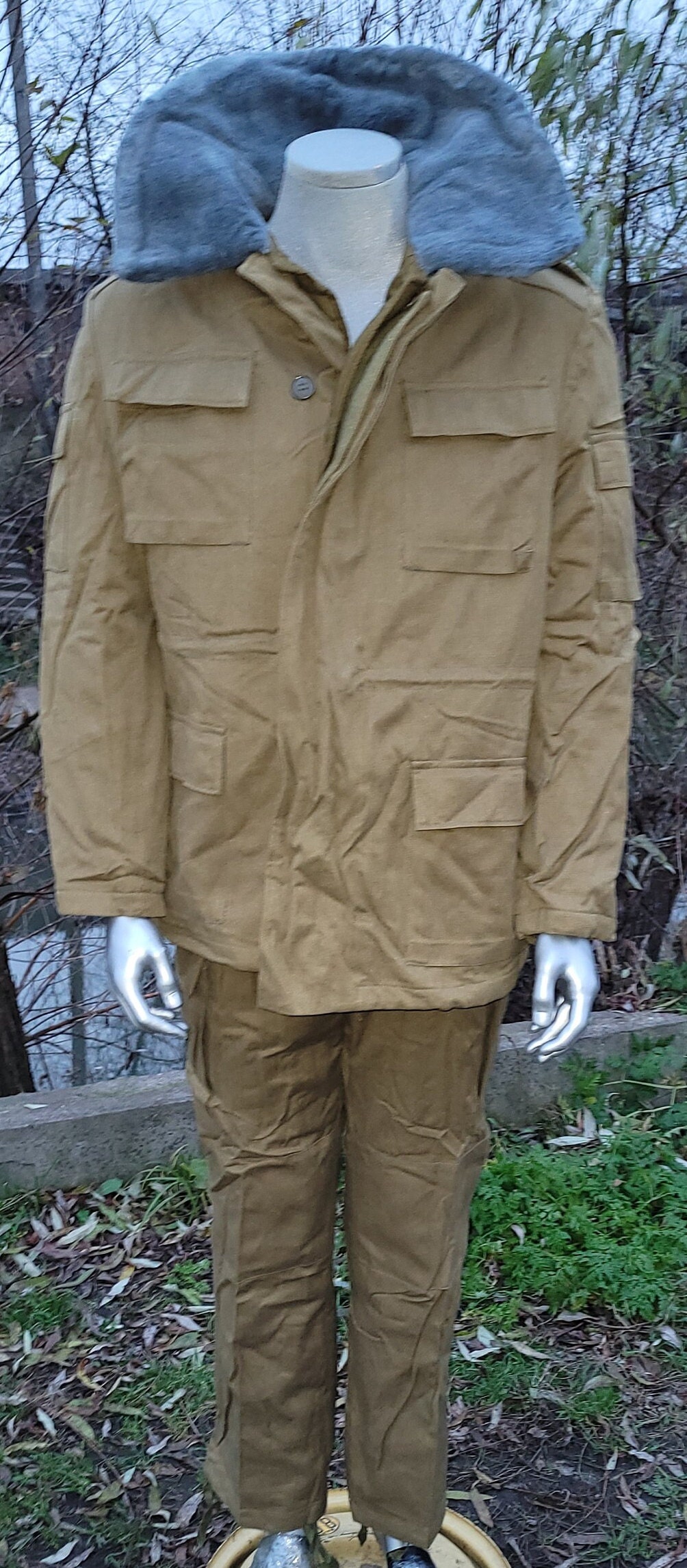Vintage Rare Winter Uniform Pants Jacket With Pocket for Pistol