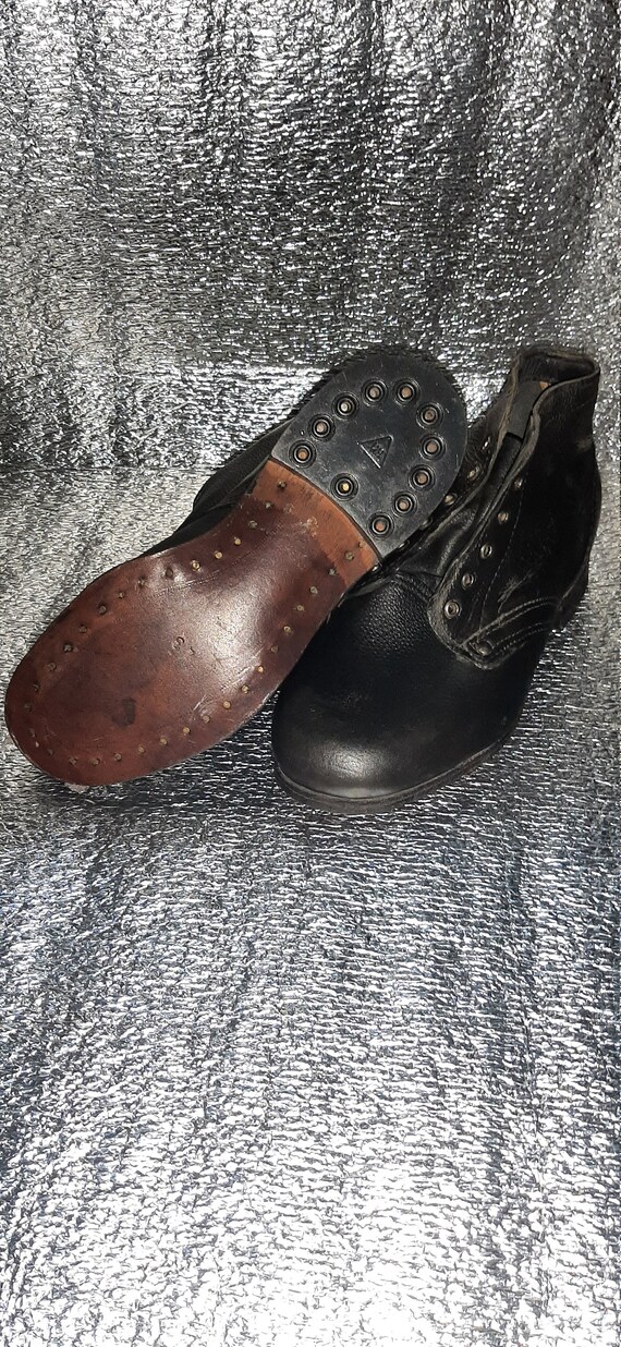 Botas de cuero militar vintage ejército de la URSS Zapatos Zapatos para hombre Botas Botas de trabajo y estilo militar 