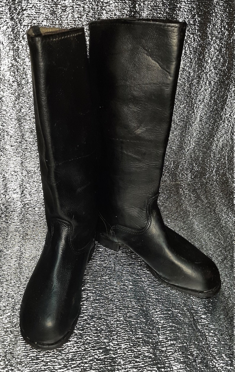 Vintage Military Leather Boots USSR Army - Etsy
