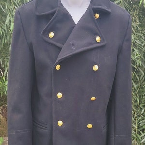 Vintage military black wool jacket Red Army USSR