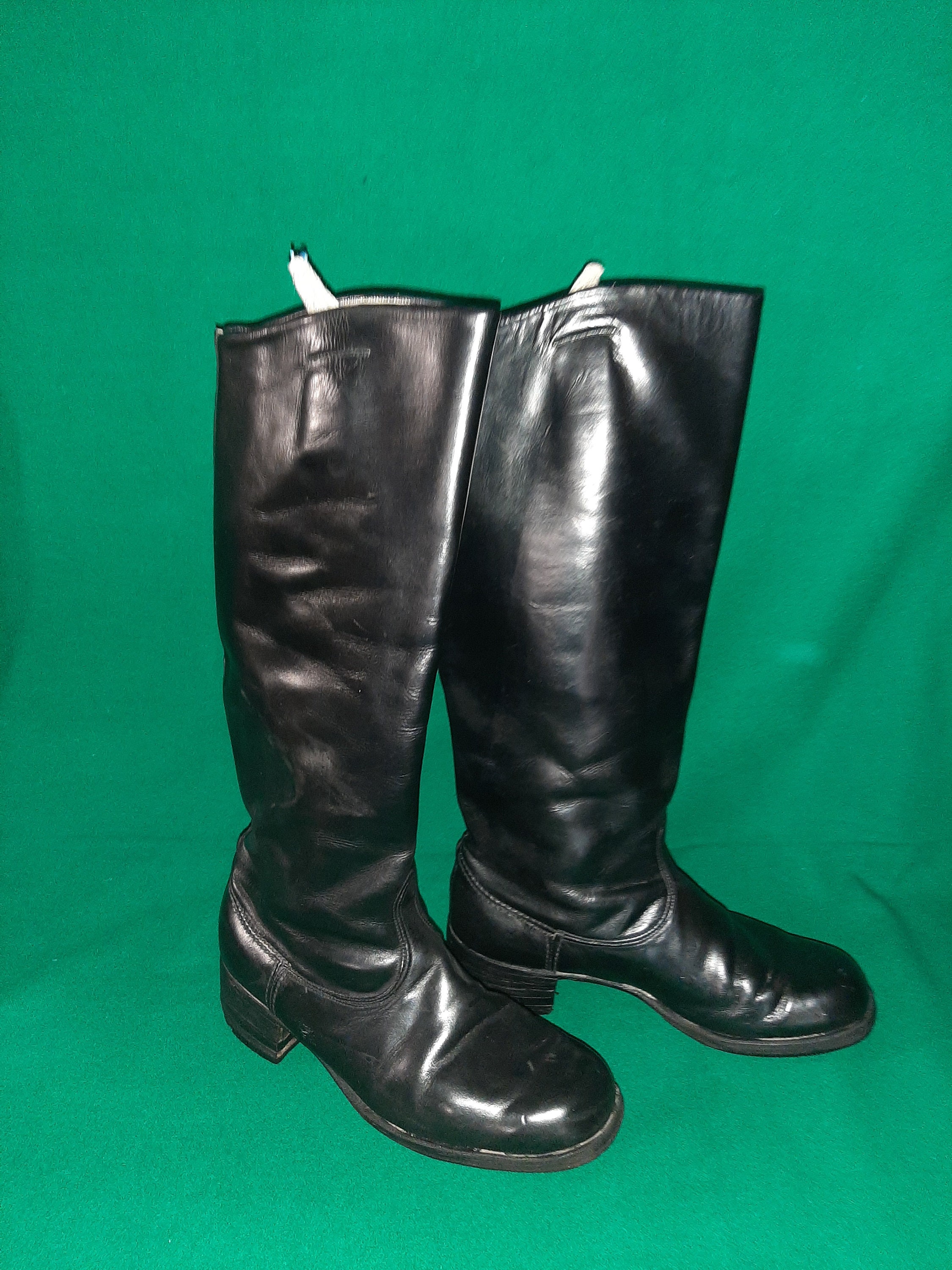 Soviet Leather Chrome Boots for Officers USSR Military High Shoes Riding Boots. Etsy