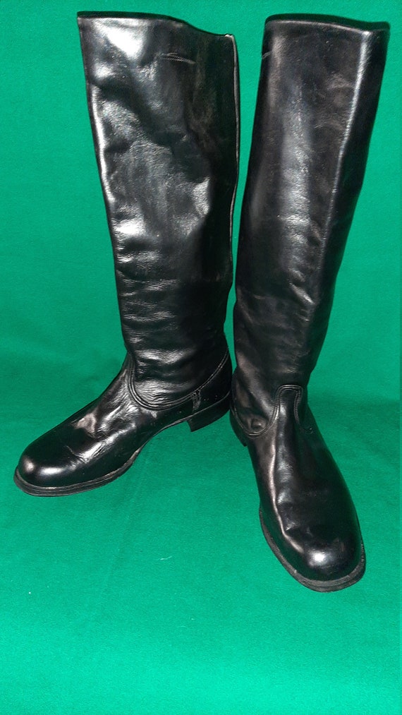 Soviet Army Officers high Chrome leather Boots USS